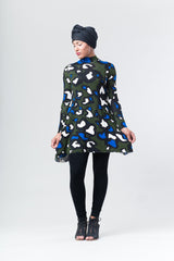 Amanda Long Sleeved Dress - Animal Print - Reina Valentina