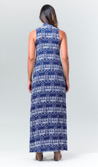 Amanda Maxi Dress - Navy Print - Reina Valentina