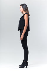 Bow Crop Top - Black - Reina Valentina