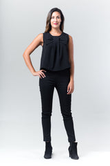 Bow Crop Top - Black - Reina Valentina