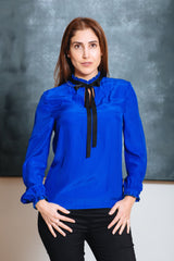 Bowie Cobalt Blouse - Reina Valentina