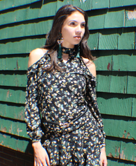 Chloe Cold Shoulder Blouse - Reina Valentina
