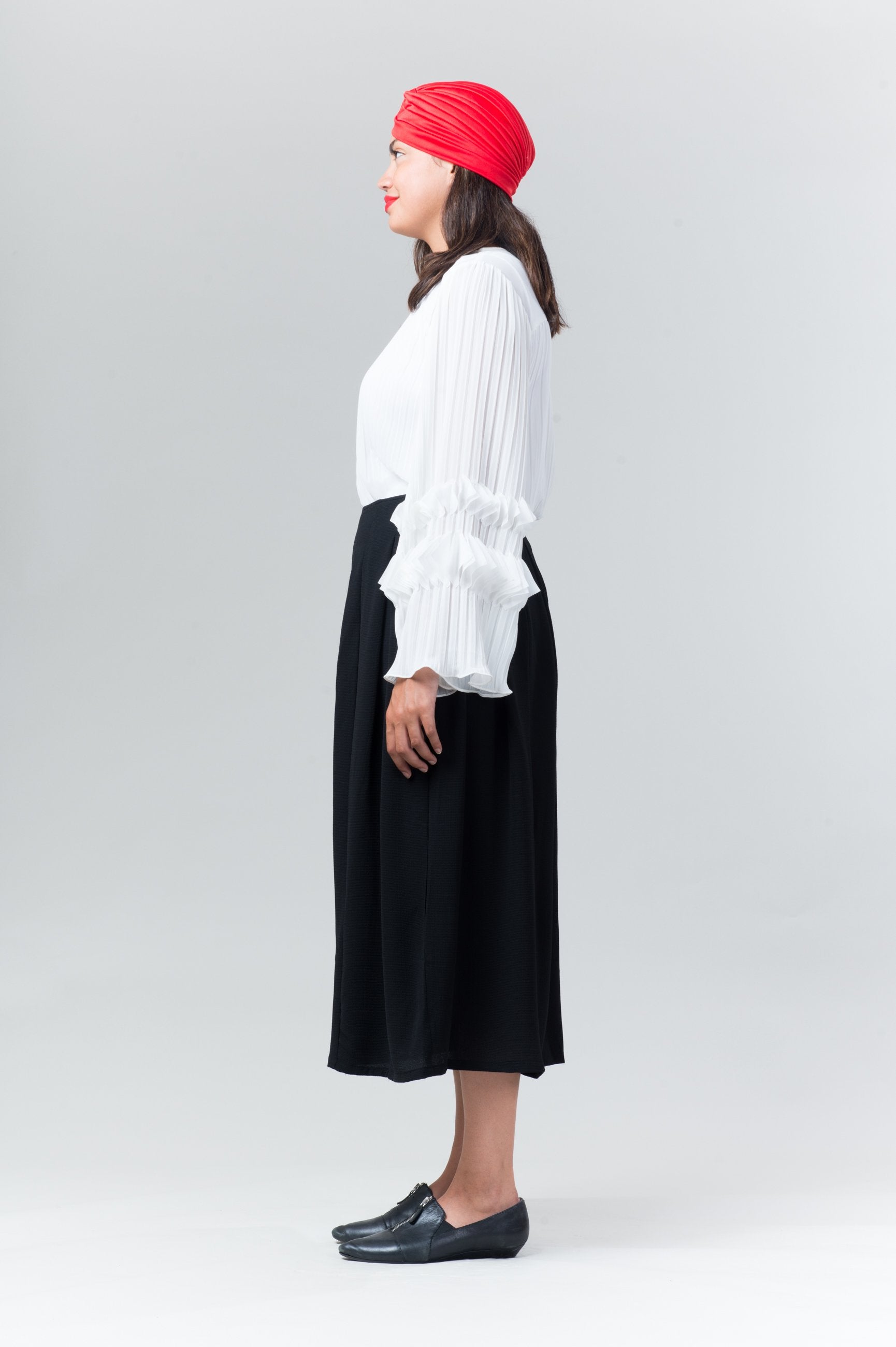 Chiffon Gaucho - Black - Reina Valentina