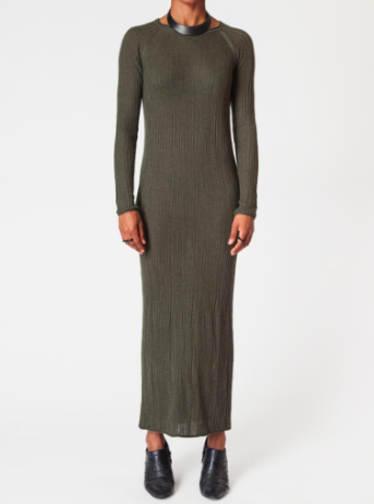 Elm Sweater Dress - Olive Green - Reina Valentina