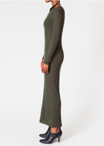 Elm Sweater Dress - Olive Green - Reina Valentina