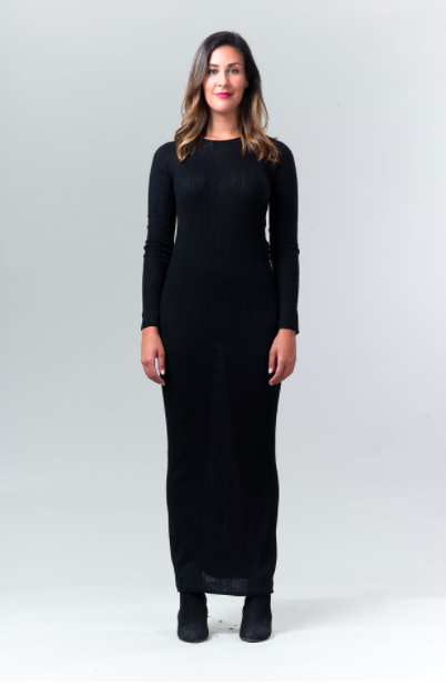 Elm Sweater Dress - Black - Reina Valentina
