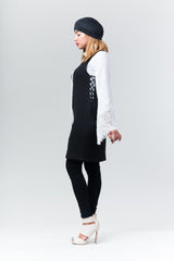 Esra Lace-up Tunic Dress - Reina Valentina