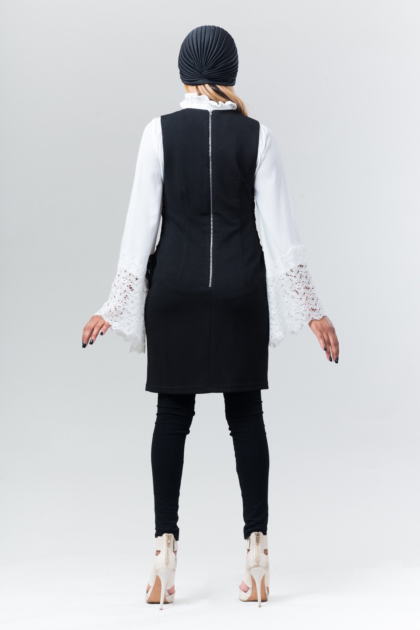 Esra Lace-up Tunic Dress - Reina Valentina