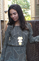 FLORENCE MAXI DRESS - BLACK & WHITE - Reina Valentina