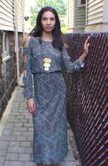 FLORENCE MAXI DRESS - BLACK & WHITE - Reina Valentina