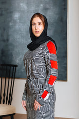 FLORENCE MAXI DRESS - BLACK & WHITE - Reina Valentina