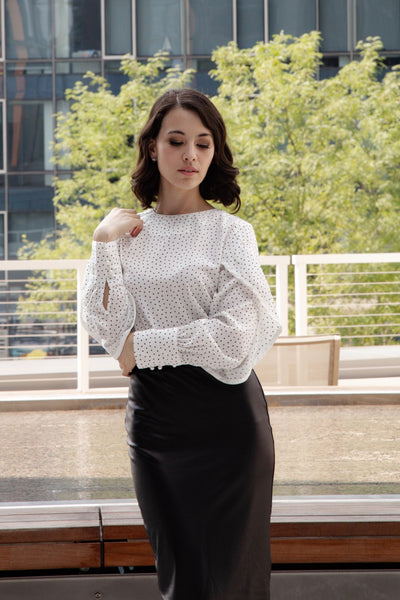 elu Aurora blouse White新品M Aurora blouse White | elu