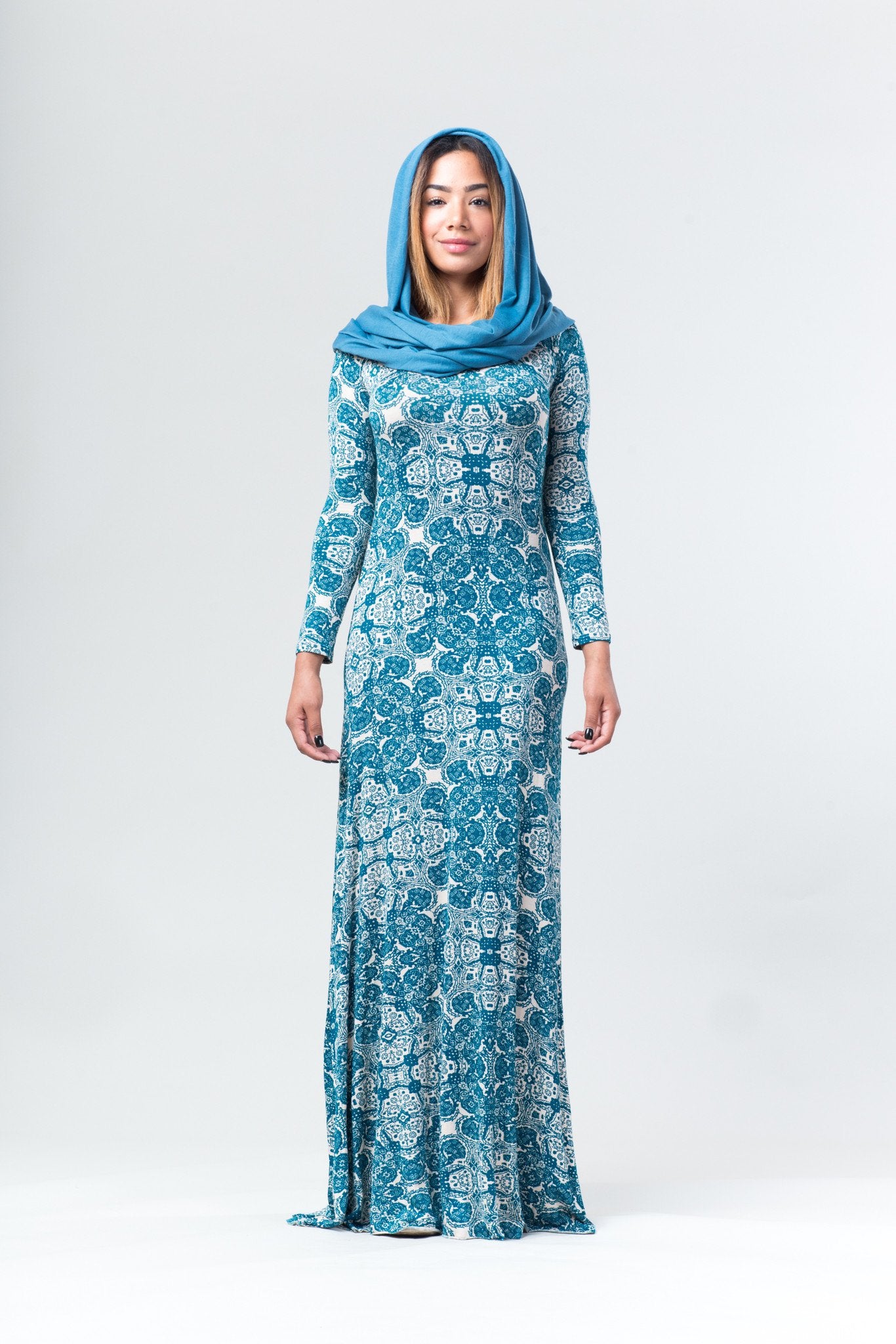 Larisa Dress - Teal Fleur - Reina Valentina