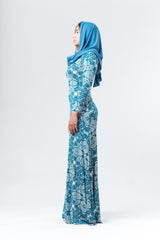 Larisa Dress - Teal Fleur - Reina Valentina