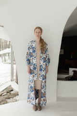 Long Sleeve Midi Dress -Cream - Reina Valentina