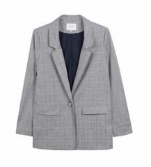 Louisette Plaid Blazer - Reina Valentina