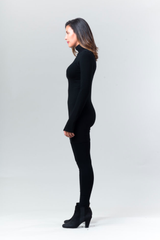 Mockneck Seamless Slip - Black - Reina Valentina
