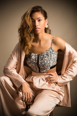 Zinnia Satin Wide Leg Pants - Reina Valentina