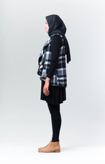 Plaid Fleece Ruffle Vest - Reina Valentina