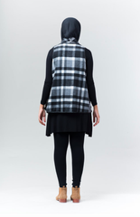 Plaid Fleece Ruffle Vest - Reina Valentina