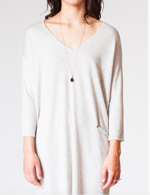 Raven Sweater Dress - Ash Gray - Reina Valentina