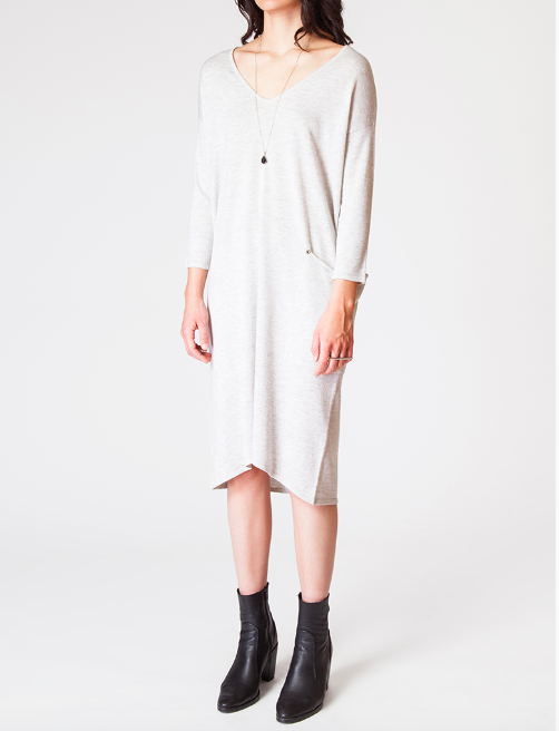 Raven Sweater Dress - Ash Gray - Reina Valentina