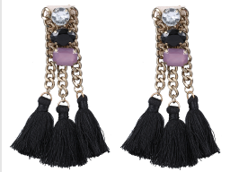 Crystal Tassel Earring - Reina Valentina