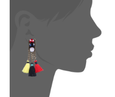 Crystal Tassel Earring - Reina Valentina