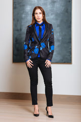 Vanity Blue Floral Jacket - Reina Valentina