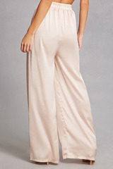Zinnia Satin Wide Leg Pants - Reina Valentina