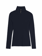 Navy Blue Knit Top - Reina Valentina