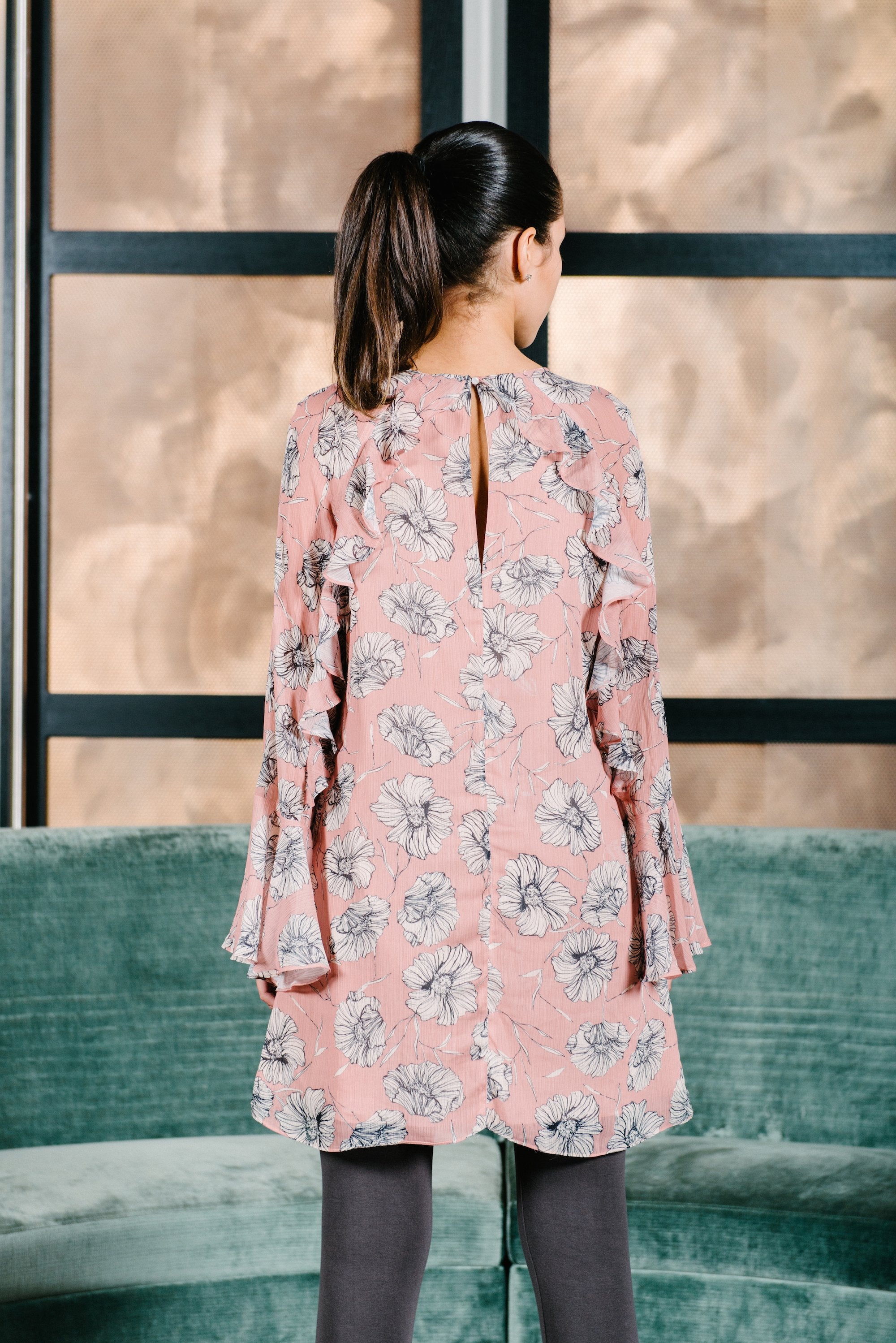 Dalia Ruffle Tunic Dress - Reina Valentina