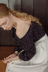 Textured White Skirt - Reina Valentina