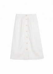 Textured White Skirt - Reina Valentina