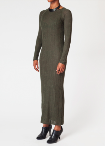 Elm Sweater Dress - Olive Green - Reina Valentina