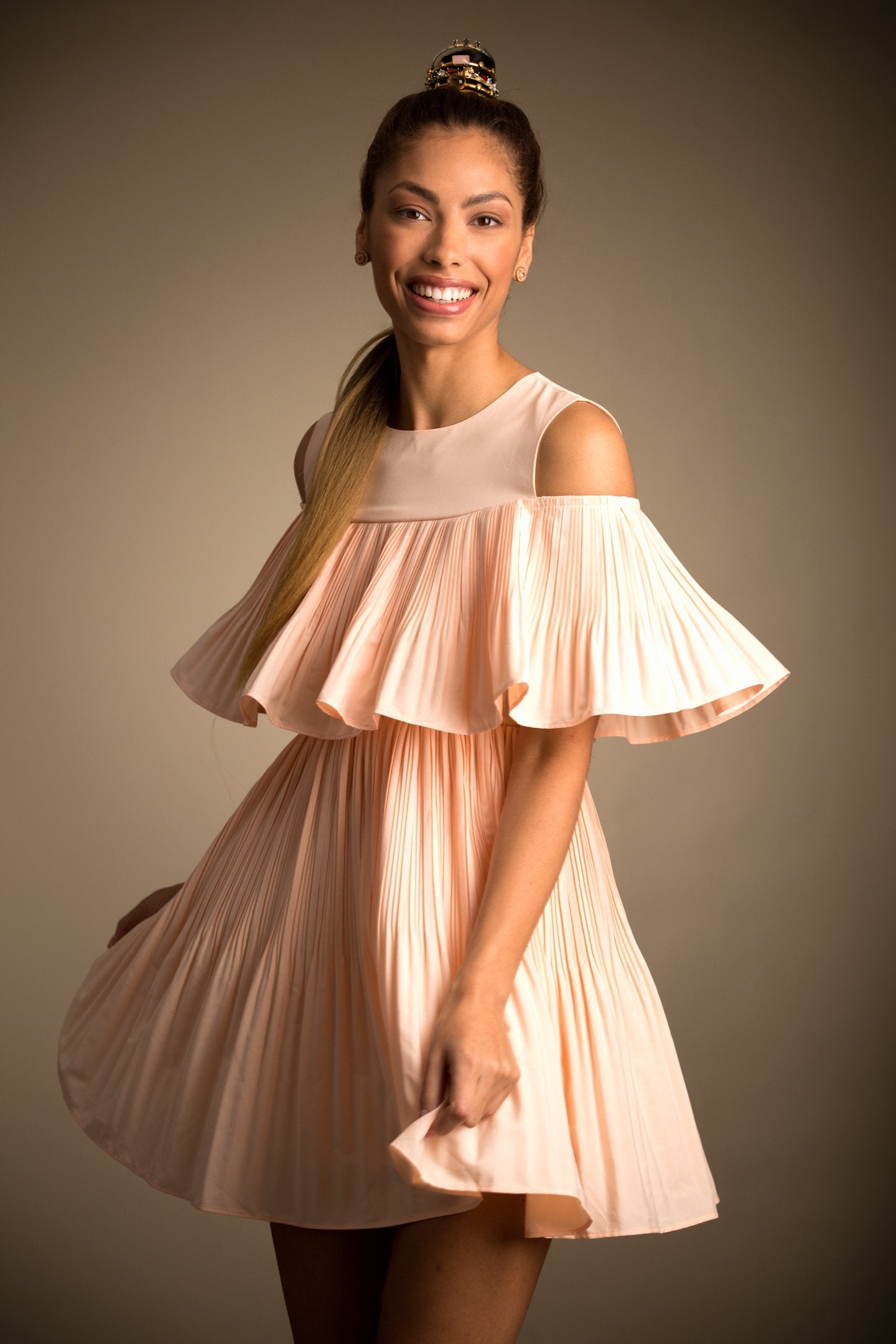 Vera Pleated Off Shoulder Dress 4 Vera Pleated Off Shoulder Dress 4