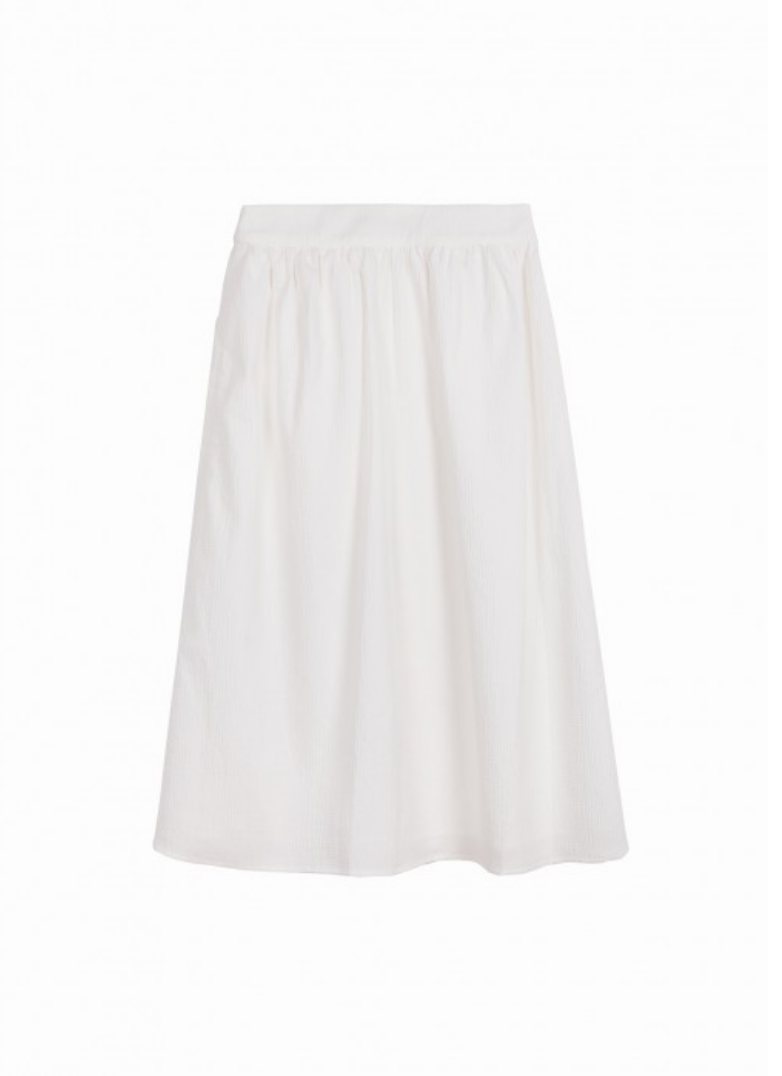 Textured White Skirt - Reina Valentina